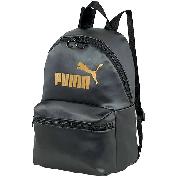 Mochila Puma Core Up Feminina Preto Dourado