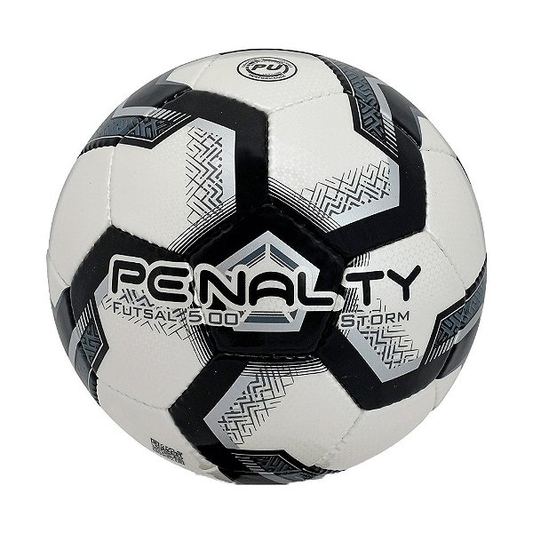 Bola Penalty Futsal Storm XXIII Unissex Preto Branco