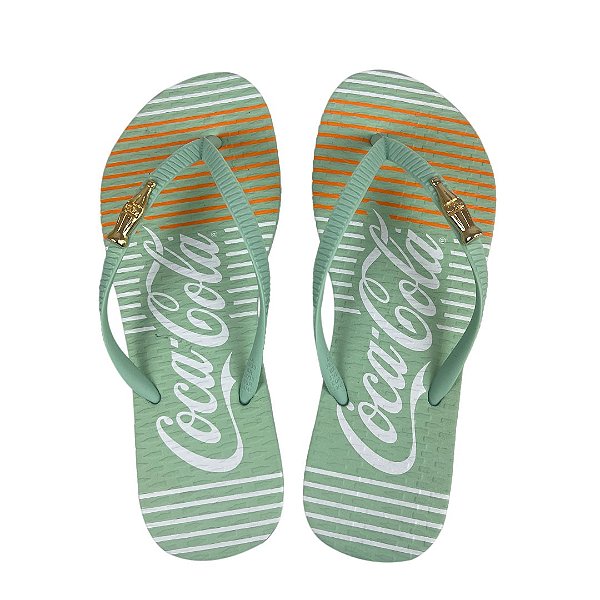 Chinelo Coca Cola Classic Lines 24/25 CC4376 Feminino Verde Claro Verde Claro