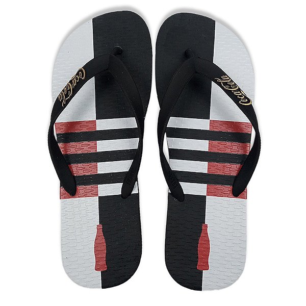 Chinelo Coca-Cola Cross CC3840 Masculino Preto Preto