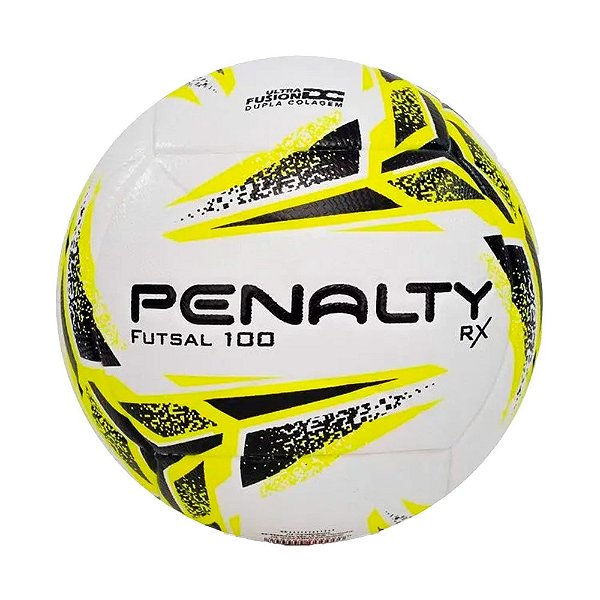 Bola Penalty Futsal RX 100 XXIII Branco Amarelo Preto