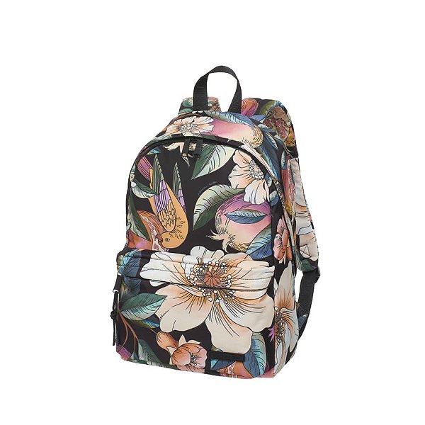 Mochila Xodo Romance Em Flor Marrom Farm