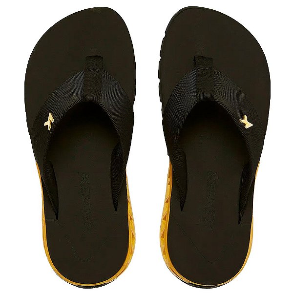 Chinelo Kenner Rakka DBU02 Masculino Preto Dourado