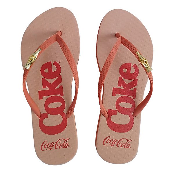 Chinelo Coca Cola Coke Mix Color 24/25 Feminino Coral Coral