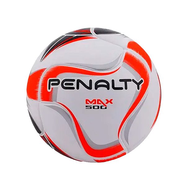 Bola Penalty Futsal Max 500 Termotec Unissex Branco Preto Laranja