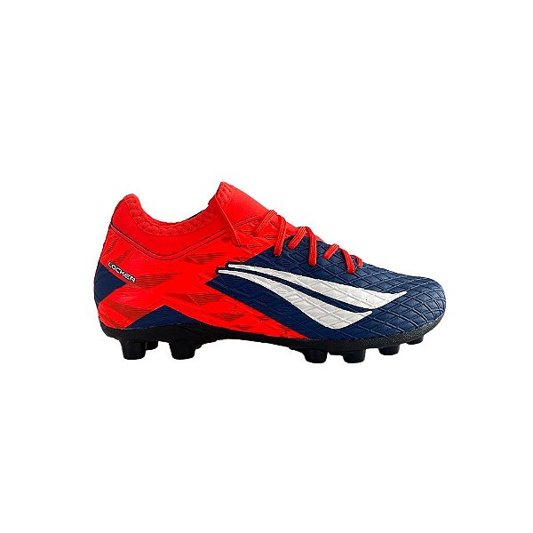 Chuteira Penalty Campo RX Locker Y-3 Infantil Marinho Coral Branco