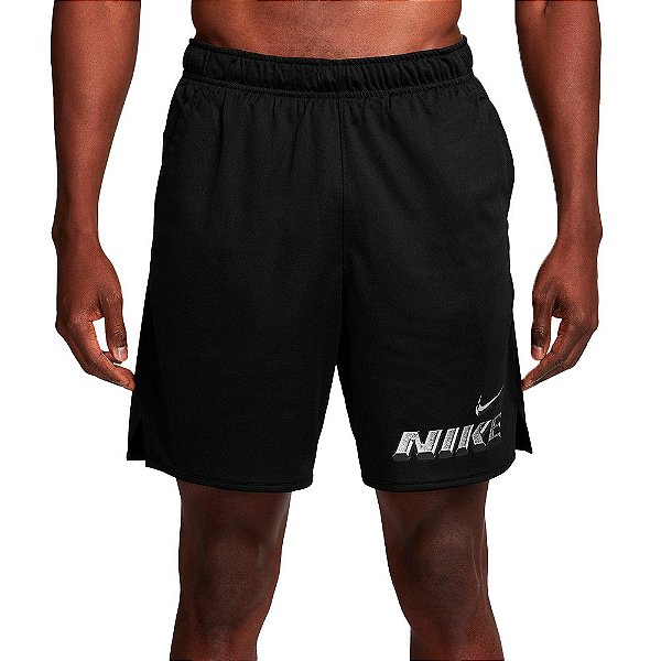Bermuda Nike Dri-Fit Totality Gfx Masculina Preto Branco