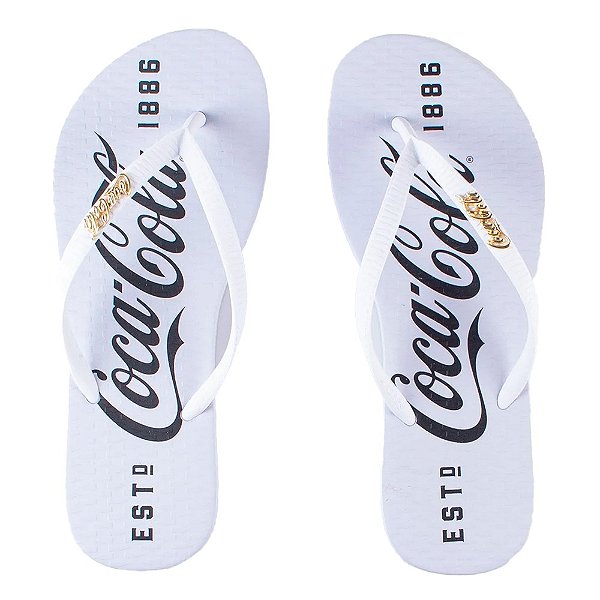 Chinelo Coca Cola 1886 24/25 Feminino Branco Branco