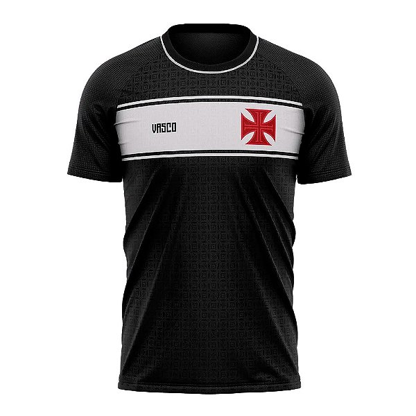 Camisa Braziline Vasco da Gama Prestine Infantil Preto