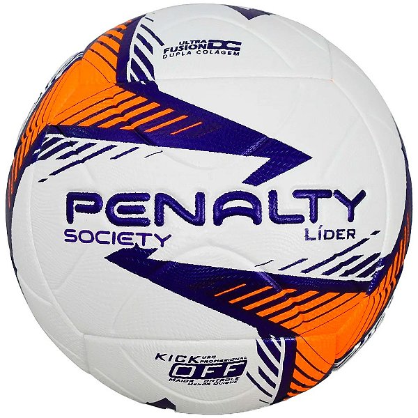 Bola Penalty Society Lider XXIV Branco Laranja Roxo