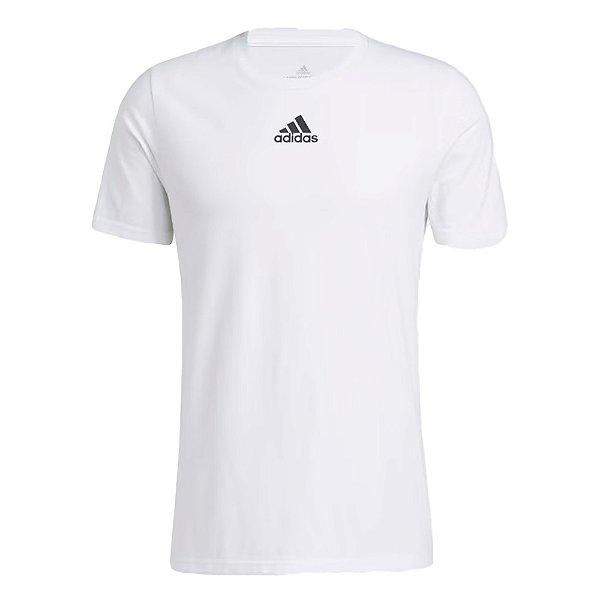 Camisa Adidas Small Logo Masculina Branco Preto