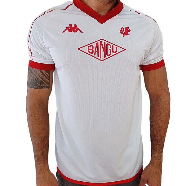 Camisa Oficial Bangu II 24/25 Masculina Branco Vermellho