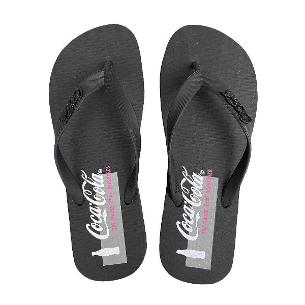 Chinelo Coca Cola Moran 2 24/25 CC4433 Masculino Preto Preto