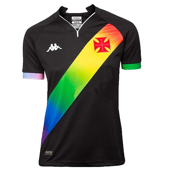 Camisa Oficial Vasco I 23/24 LGBTQIAPN+ Feminina Preto