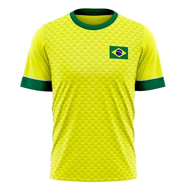 Camisa Braziline Brasil Jatobá Masculina Amarelo Verde