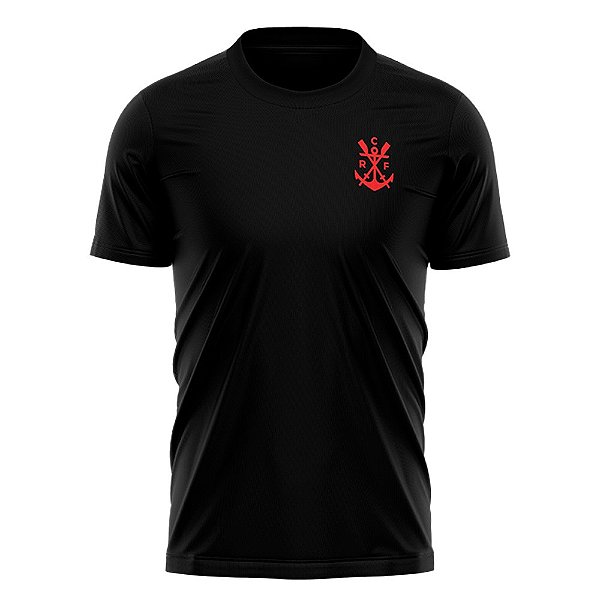 Camisa Braziline Flamengo Lamas Masculina Preto Vermelho