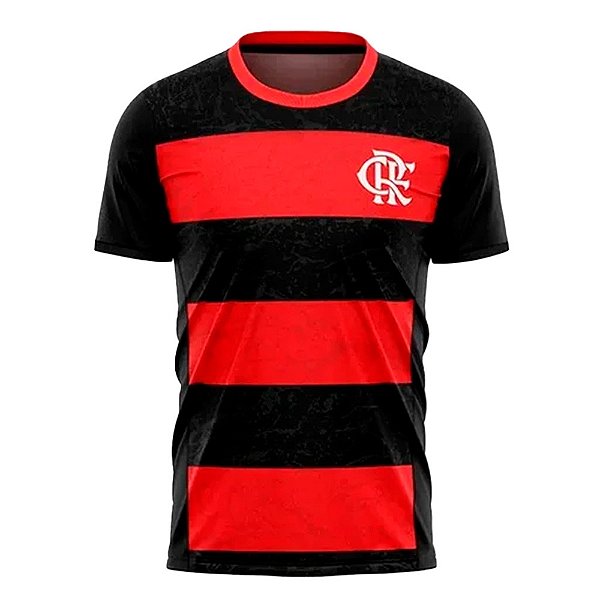 Camisa Braziline Flamento Torcer Masculino Preto Vermelho