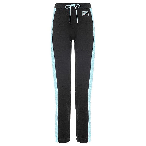 Calça Nike Moletom Icon Clash Feminina Preto Azul