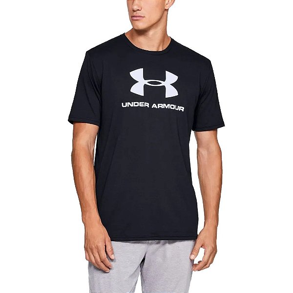 Camisa Under Armour Sportstyle Masculina Preto Branco