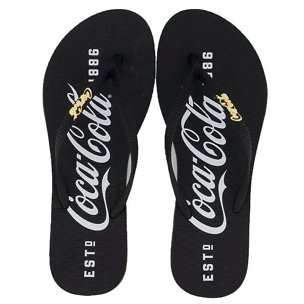 Chinelo Coca Cola 1886 24/25 Feminino Preto Preto