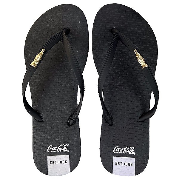 Chinelo Coca Cola Floyen 2 24/25 CC4537 Masculino Preto Preto