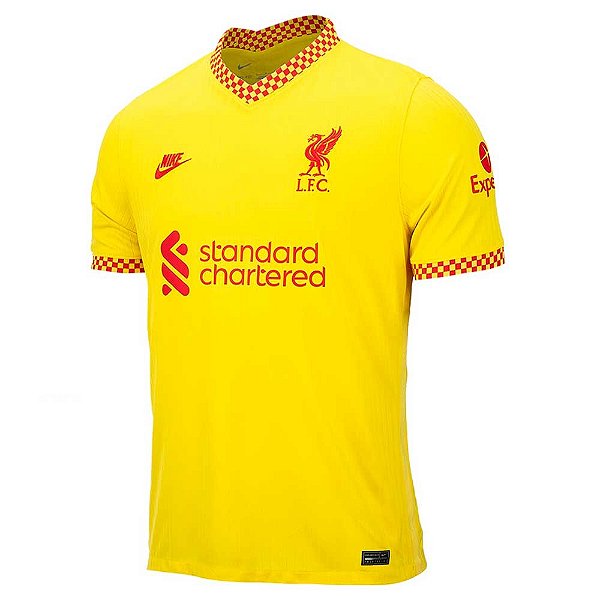 Camisa Oficial Liverpool III 21/22 Masculina Amarelo
