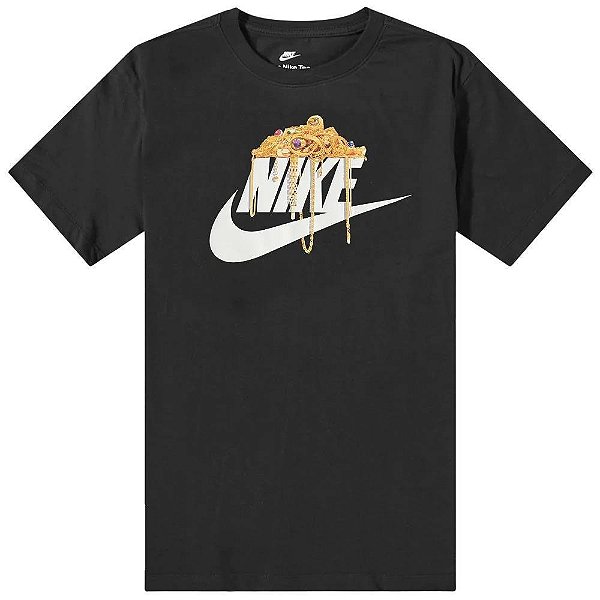 Camiseta Nike Sportwear Shine Futura Asbury Preta