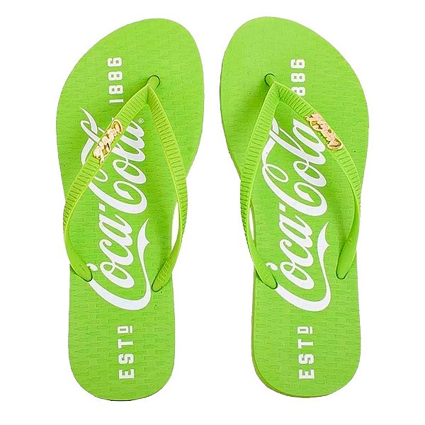 Chinelo Coca Cola 1886 Feminino Verde Verde