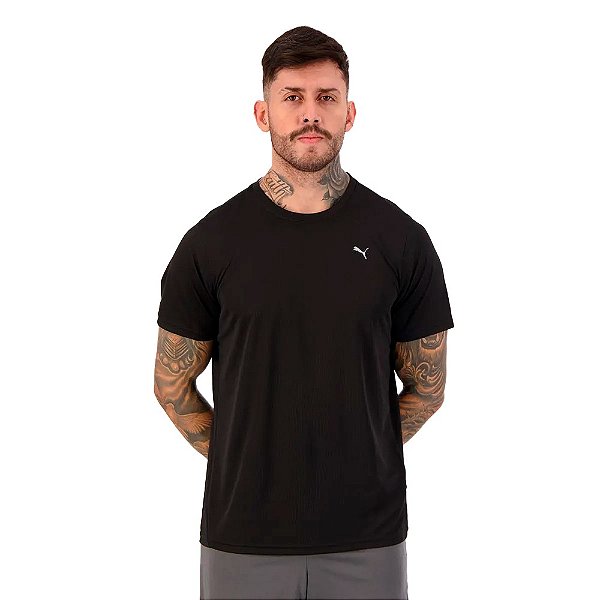 Camisa Puma Performance Tee Masculina Preto Branco