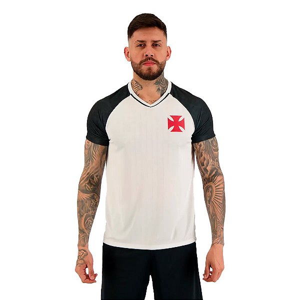 Camisa Braziline Vasco da Gama Dawg Masculina Branco Preto