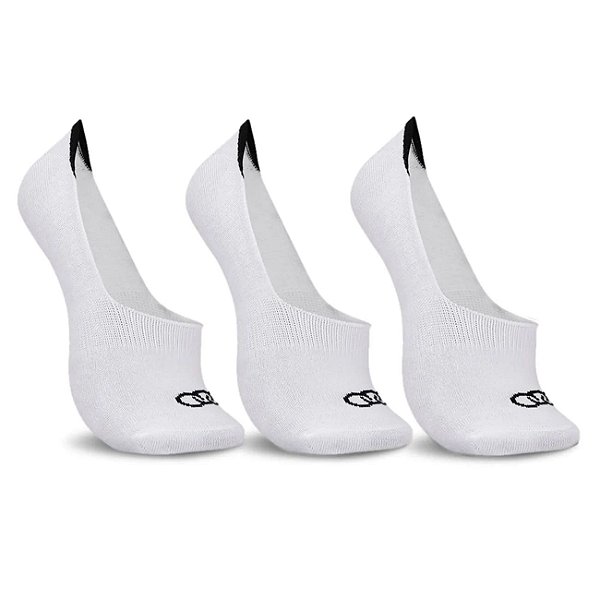 Kit Meia Olympikus C/3 Pares Ultra Invisível Branca 33-38
