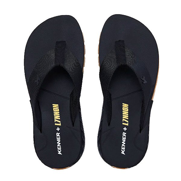Chinelo Kenner Rakka L7NNON Masculino Preto Marrom
