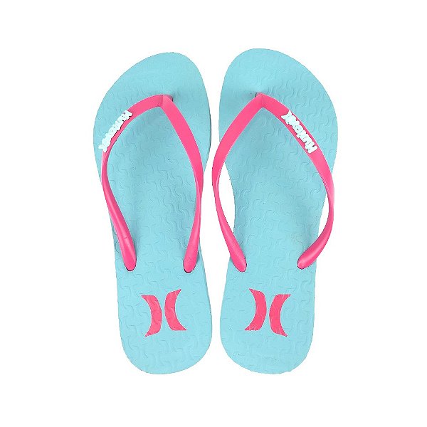 Chinelo Hurley Icon HU0010 Azul Claro Pink