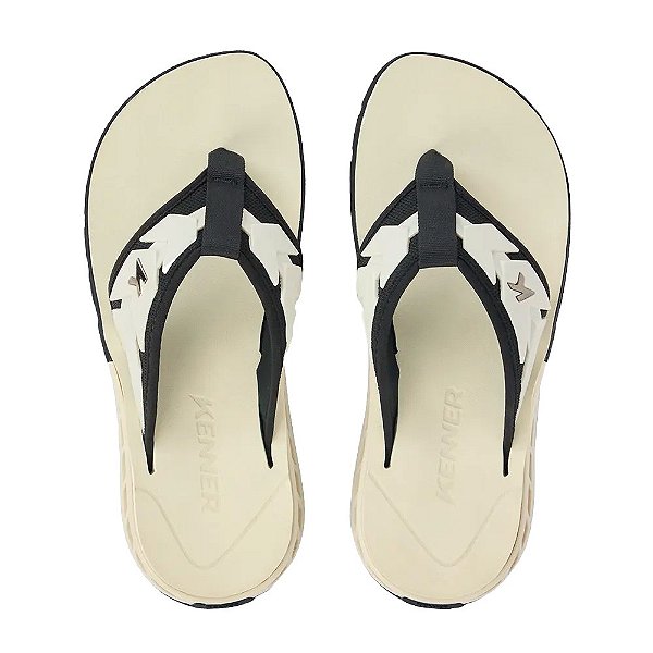 Chinelo Kenner Rakka Ultra Force DLM16 Unissex Preto Bege