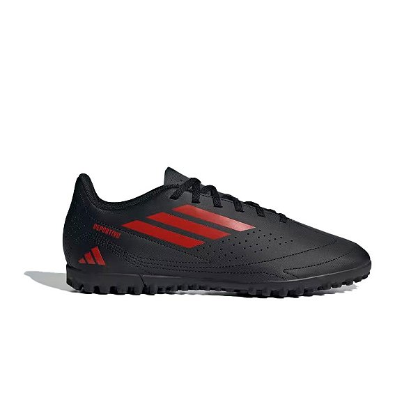 Chuteira Adidas Society Deportivo III Masculina Preto Vermelho