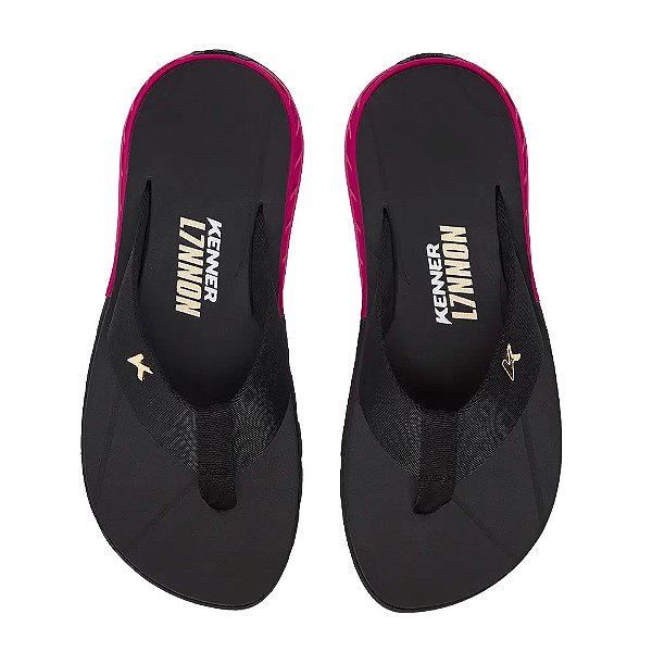 Chinelo Kenner Rakka L7 Unissex Preto Rosa