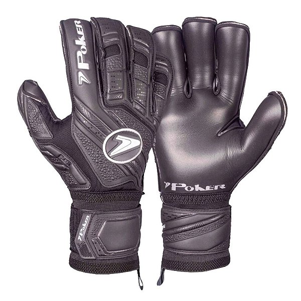 Luva Goleiro Poker Campo Profissional Eclipse Preto