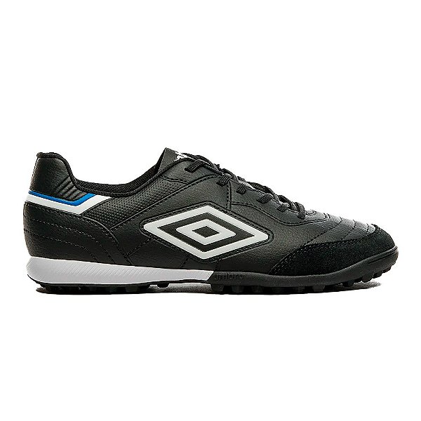 Chuteira Umbro Society Speciali Masculina Preto Branco Azul