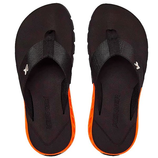 Chinelo Kenner Rakka DBT01 Masculino Preto Laranja