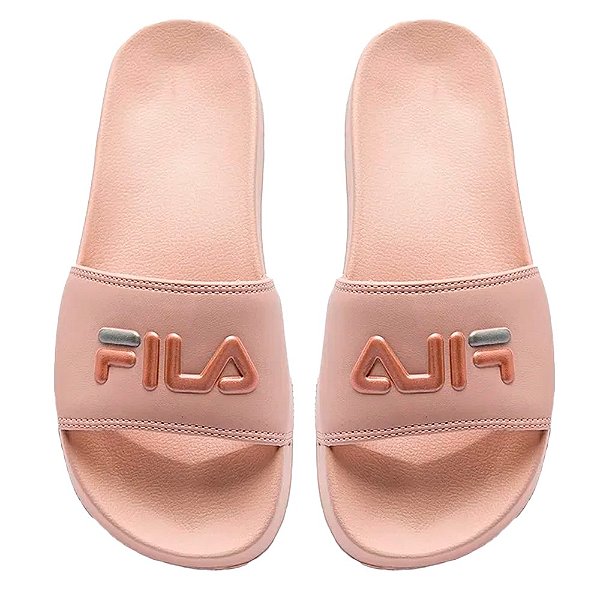 Chinelo Fila Drifter Basic Feminina Rosa Prata