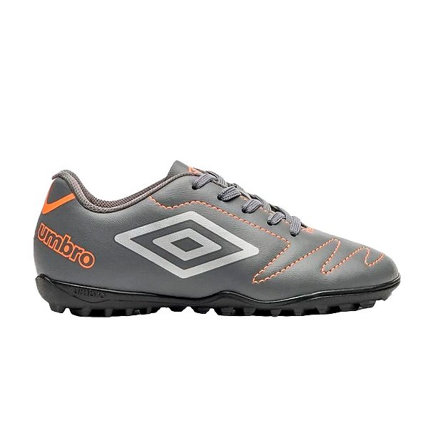 Chuteira Umbro Society Class Masculino Cinza Laranja