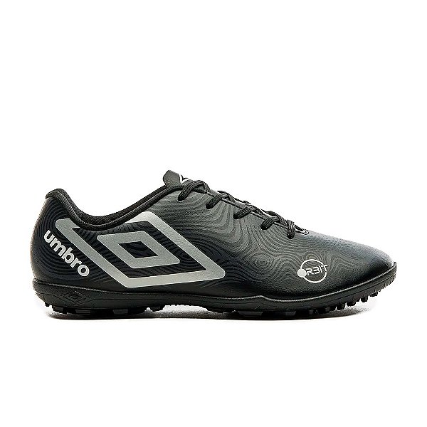 Chuteira Umbro Society Orbit Masculina Preto Cinza Branco