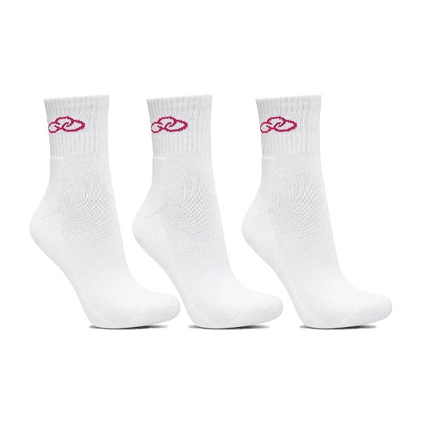 Kit Meia Olympikus C/3 Pares Cano Médio Feminino