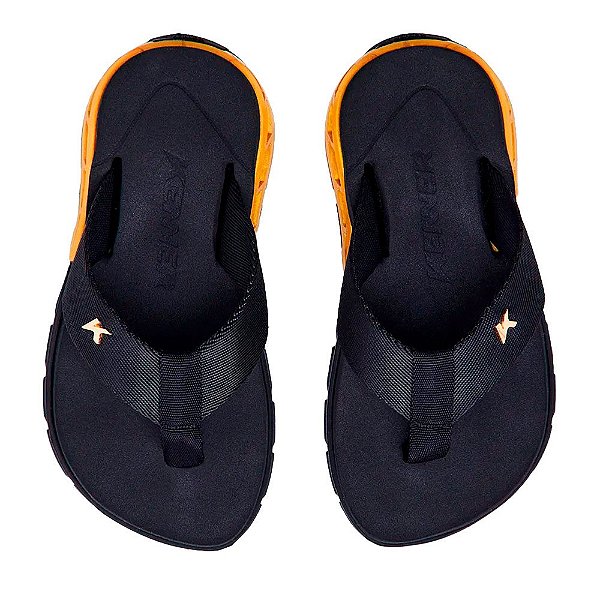 Chinelo Kenner Rakka Infantil Preto Dourado