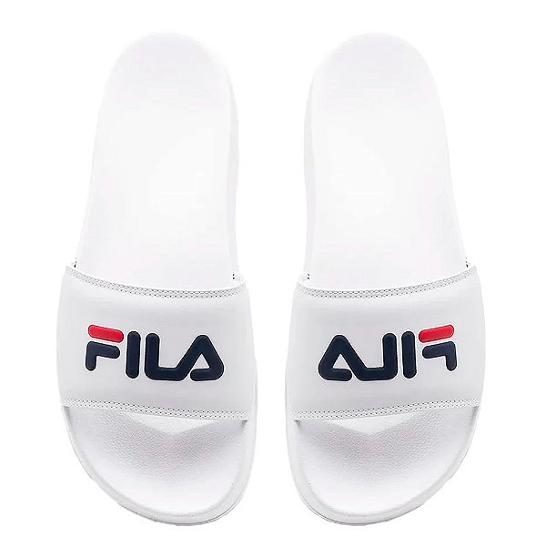 Chinelo Fila Drifter Basic Infantil Branco Marinho Vermelho