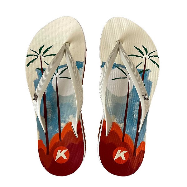Chinelo Kenner New Ibiza Feminino Bege Marrom