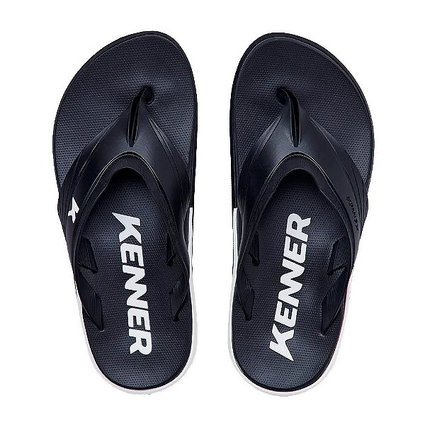 Chinelo Kenner X Level Unissex Preto Branco