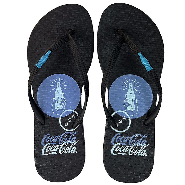 Chinelo Coca Cola USA Calor 24/25 CC4470 Feminino Preto Preto