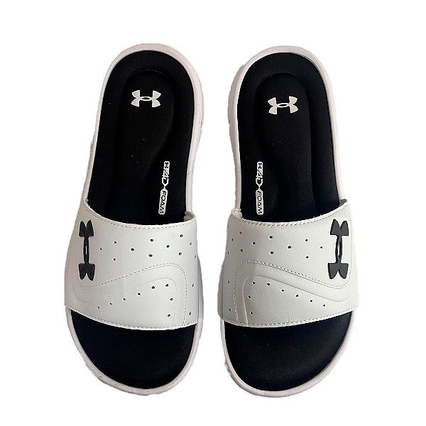 Chinelo Under Armour Ignite VI SL Masculino Branco Preto