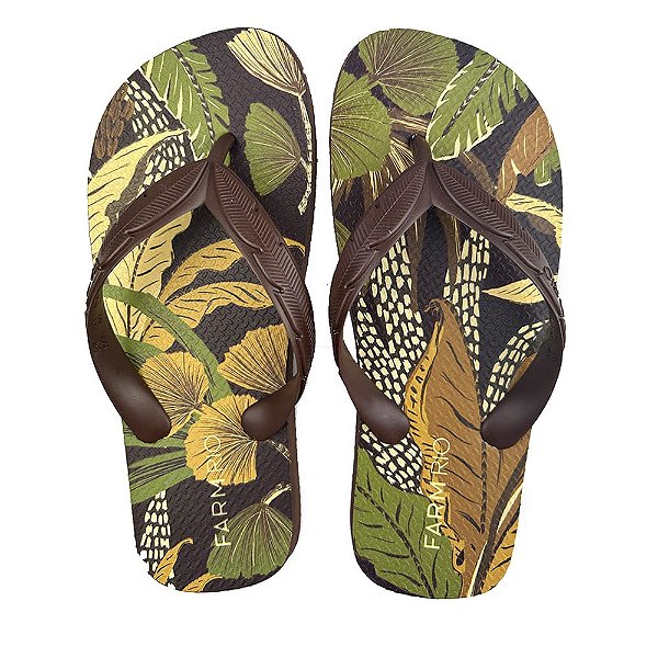 Chinelo Farm Feminino Rastreio Morron Floresta